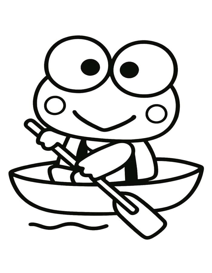 Tekenen Keroppi gratis simpel