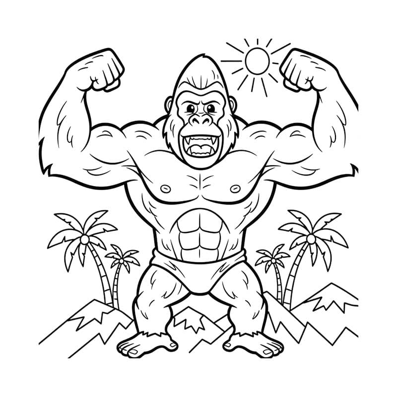 Tekenen King Kong eenvoudig