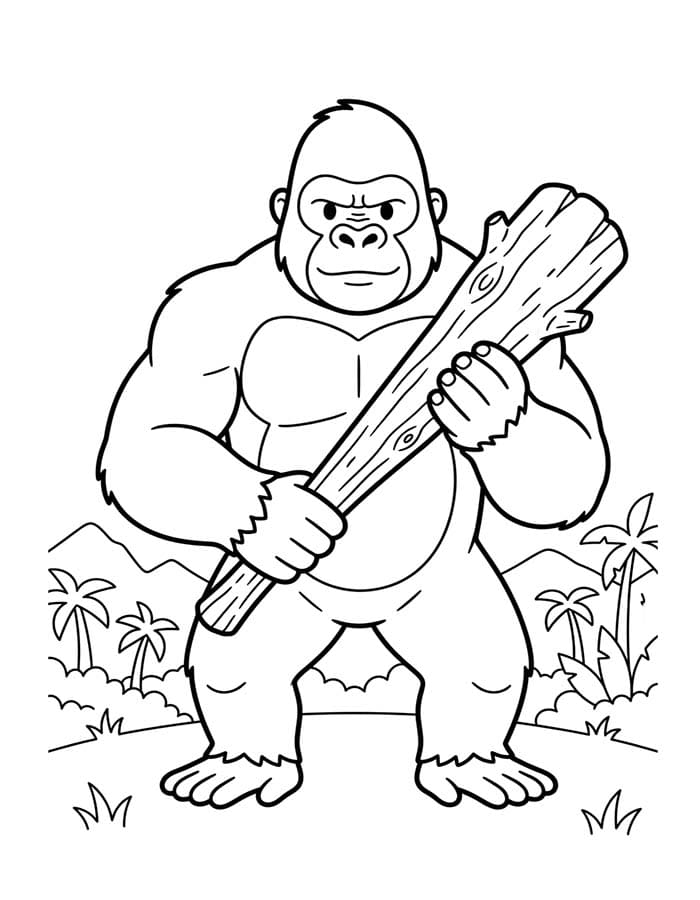 Tekenen King Kong gratis basis
