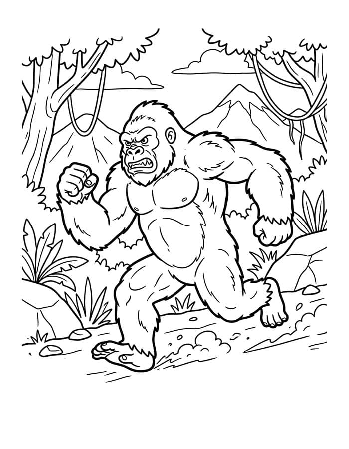 Tekenen King Kong gratis