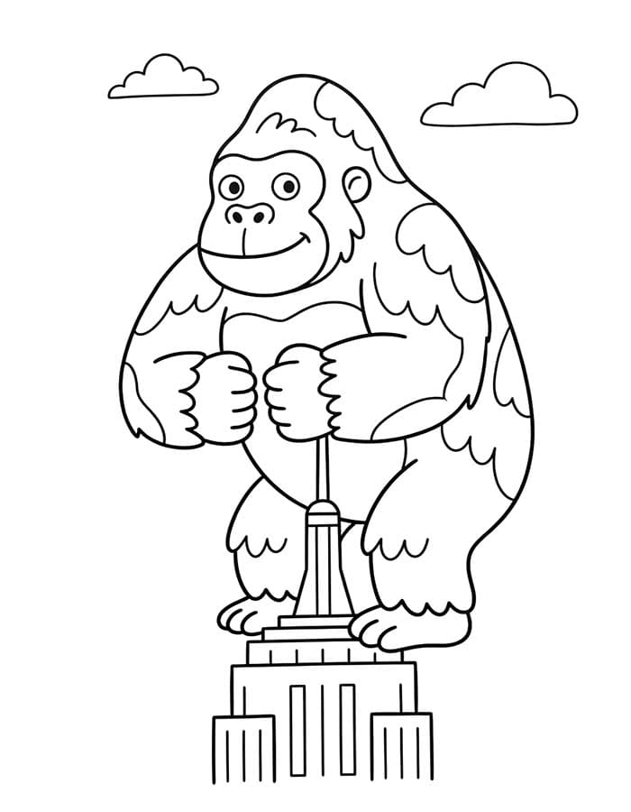 Tekenen King Kong voor kinderen