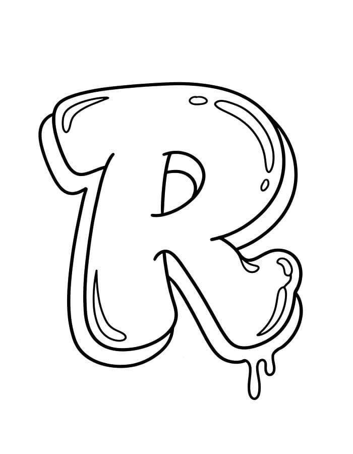 Tekenen Letter R gratis afdrukbaar