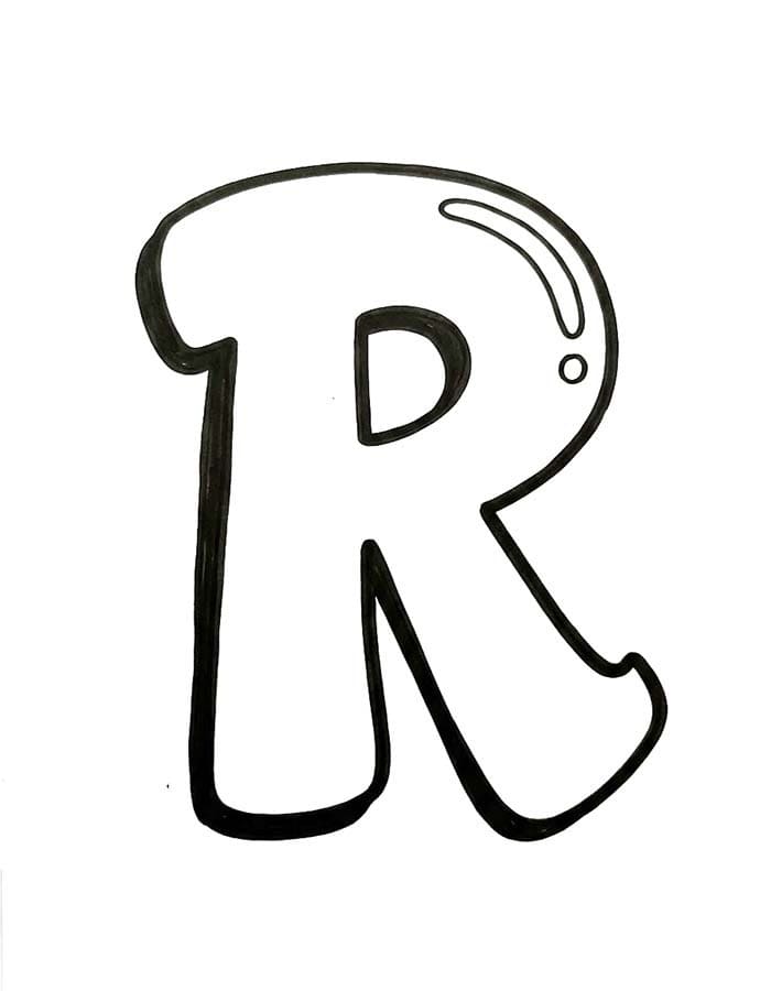 Tekenen Letter R gratis