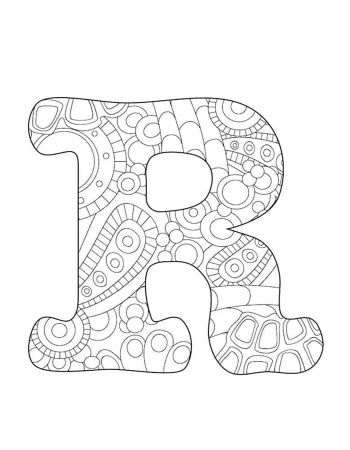 Tekenen Letter R gratis voor kinderen