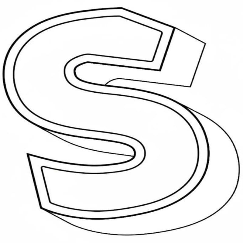 Tekenen Letter S afdrukbaar basis