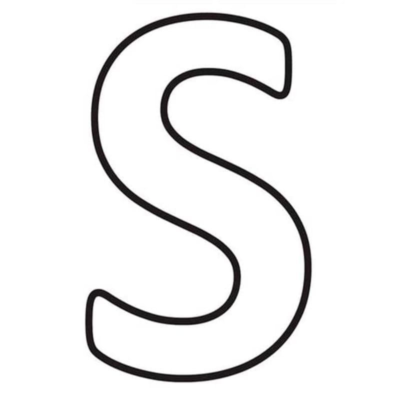 Tekenen Letter S afdrukbaar simpel