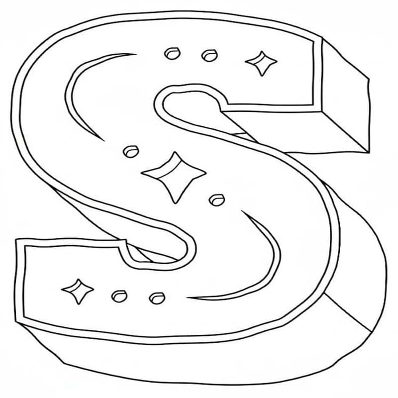 Tekenen Letter S gratis afdrukbaar