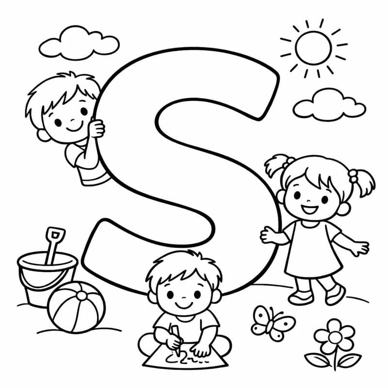 Tekenen Letter S gratis basis