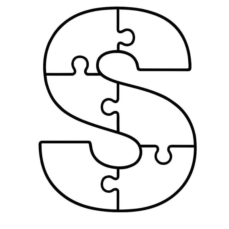 Tekenen Letter S gratis eenvoudig