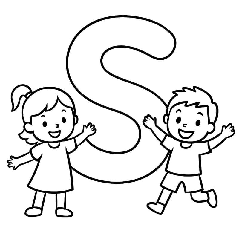 Tekenen Letter S gratis simpel