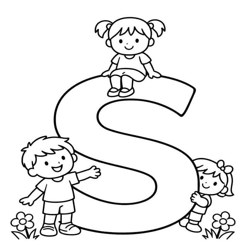 Tekenen Letter S simpel