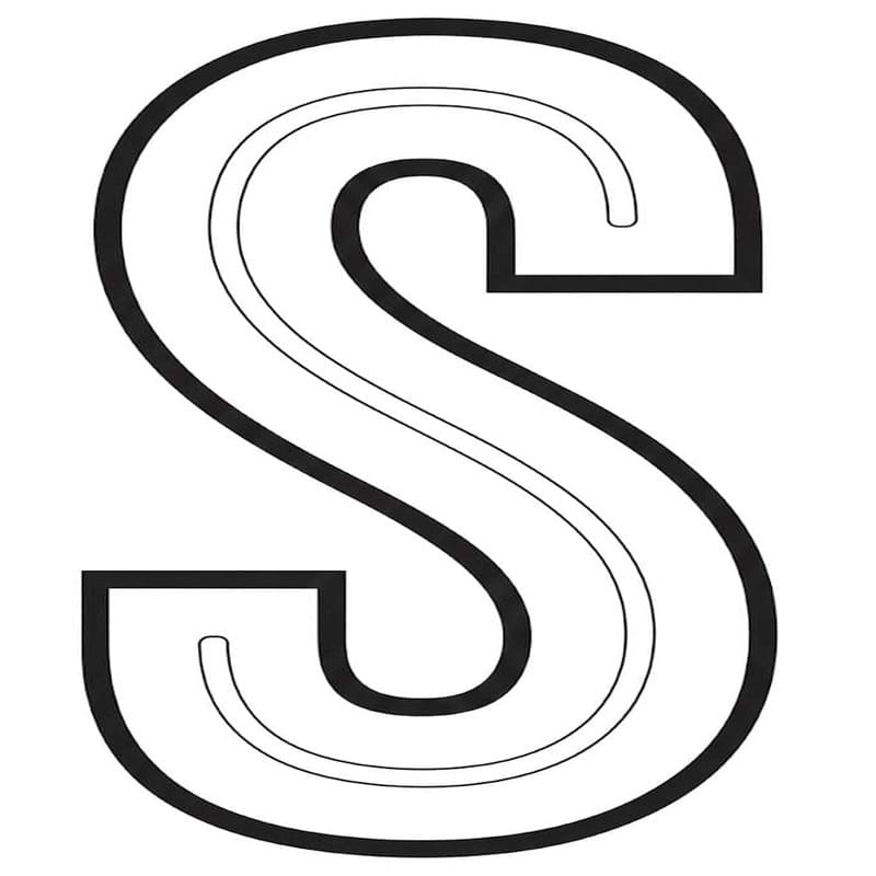 Tekenen Letter S voor kinderen