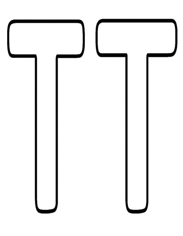 Tekenen Letter T gratis