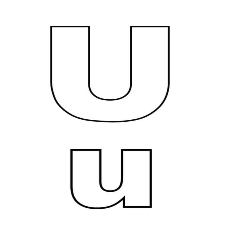 Tekenen Letter U afdrukbaar