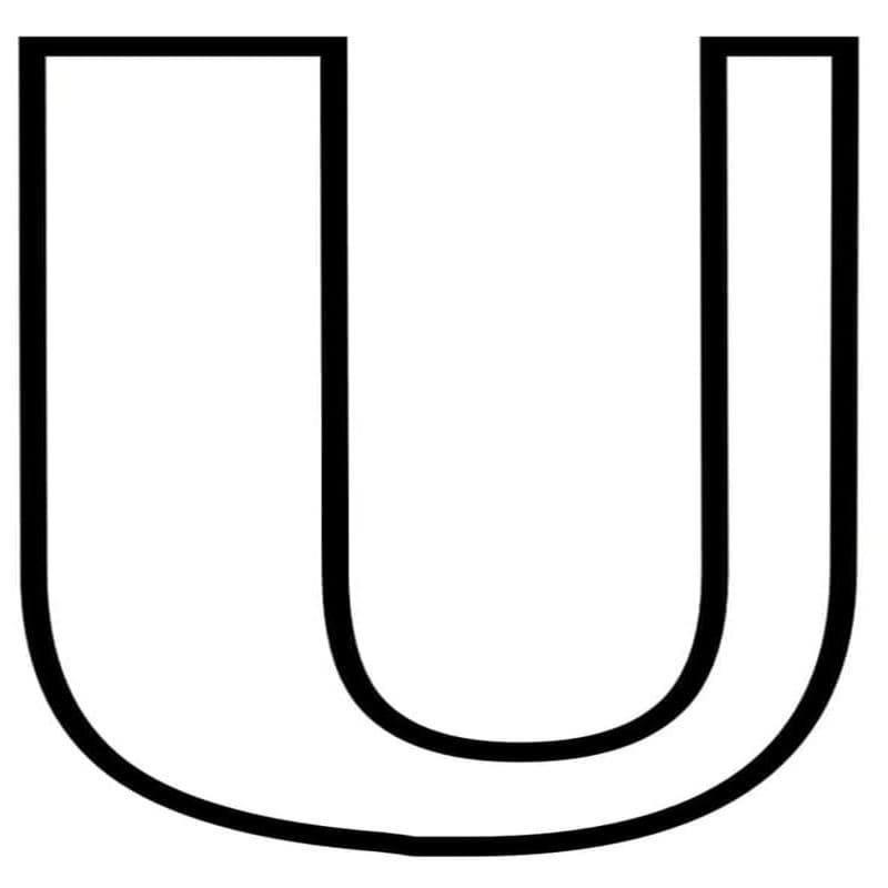 Tekenen Letter U afdrukbaar simpel