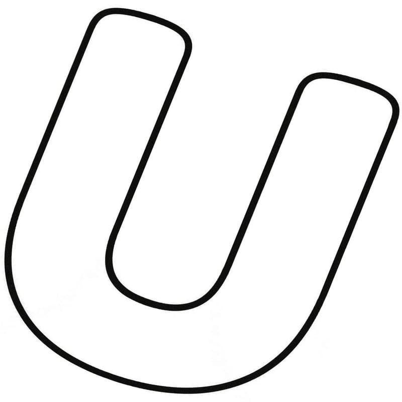 Tekenen Letter U gratis afdrukbaar eenvoudig