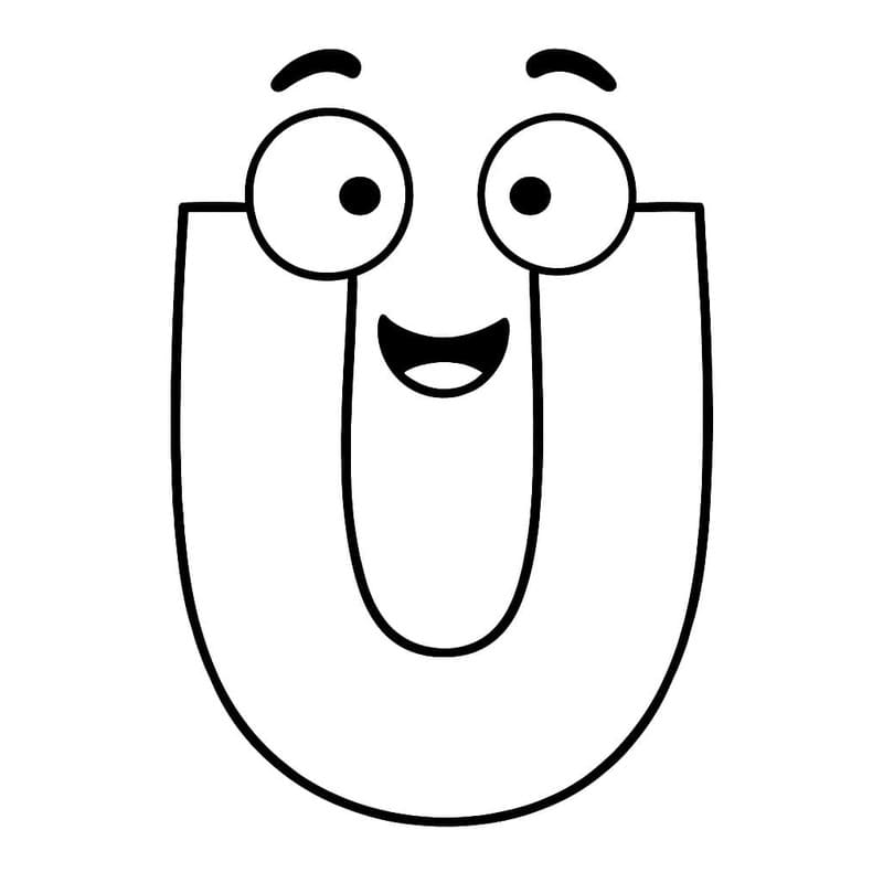 Tekenen Letter U gratis afdrukbaar