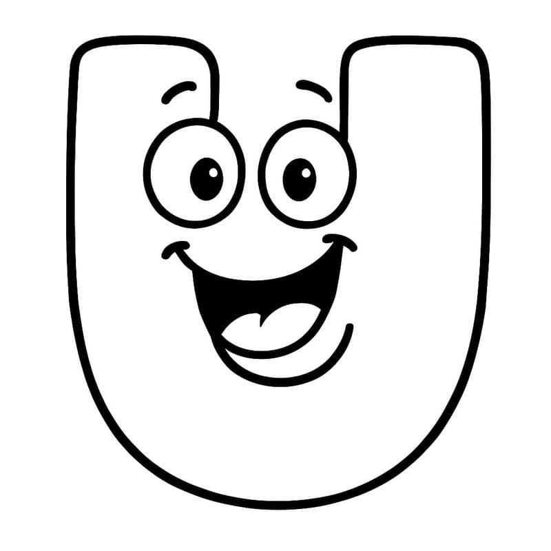 Tekenen Letter U gratis simpel