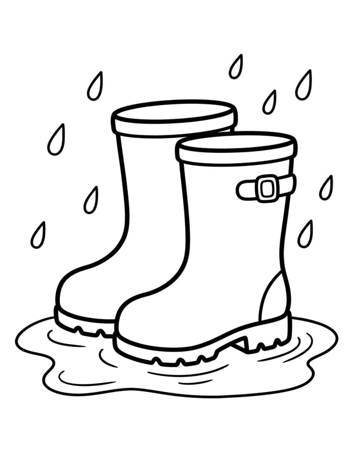 Tekenen Regenlaarzen eenvoudig