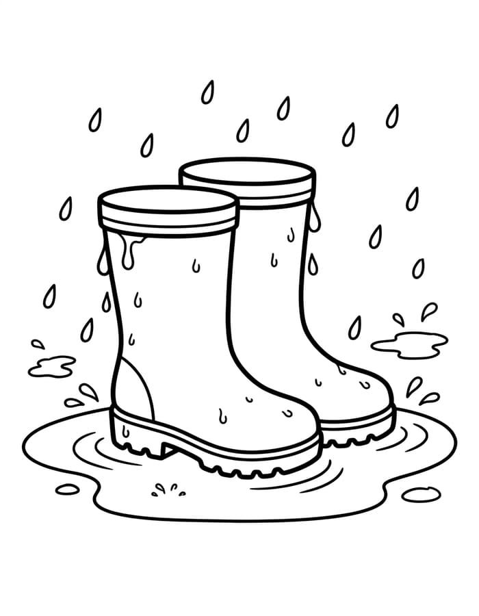 Tekenen Regenlaarzen
