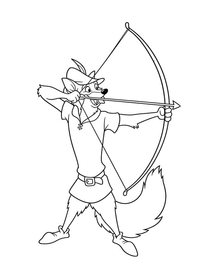 Tekenen Robin Hood afdrukbaar basis