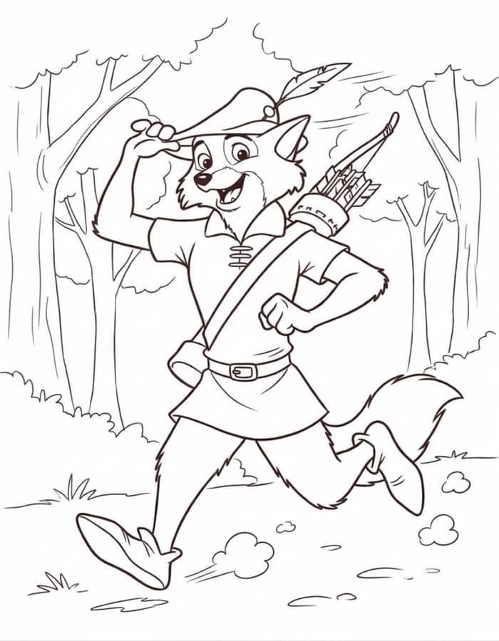 Tekenen Robin Hood gratis simpel