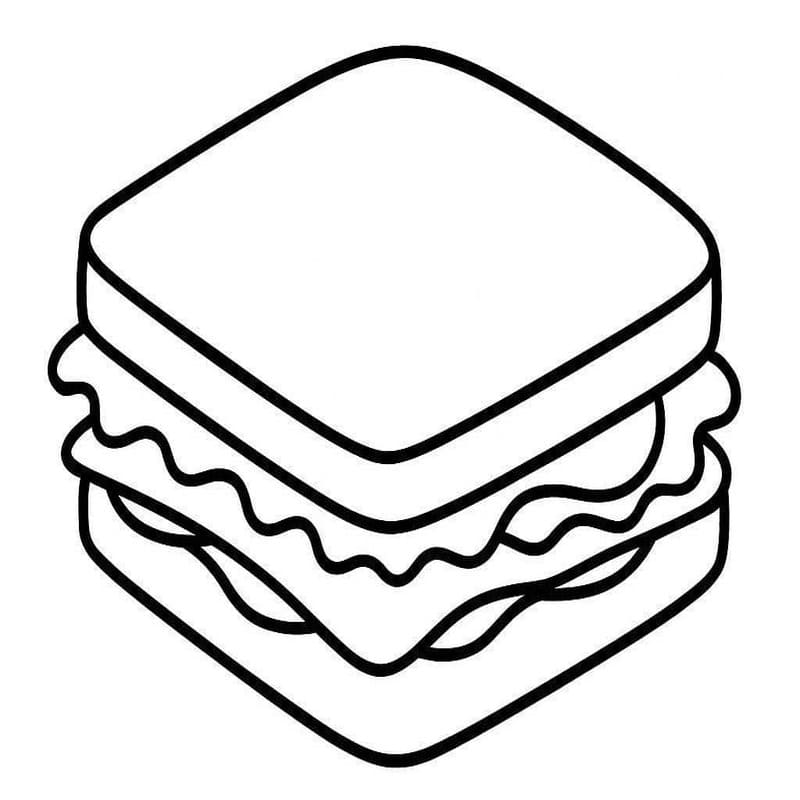 Tekenen Sandwich eenvoudig