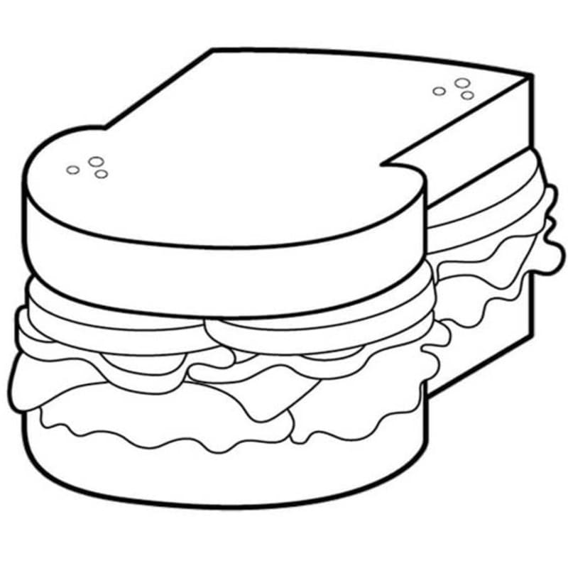 Tekenen Sandwich gratis voor kinderen