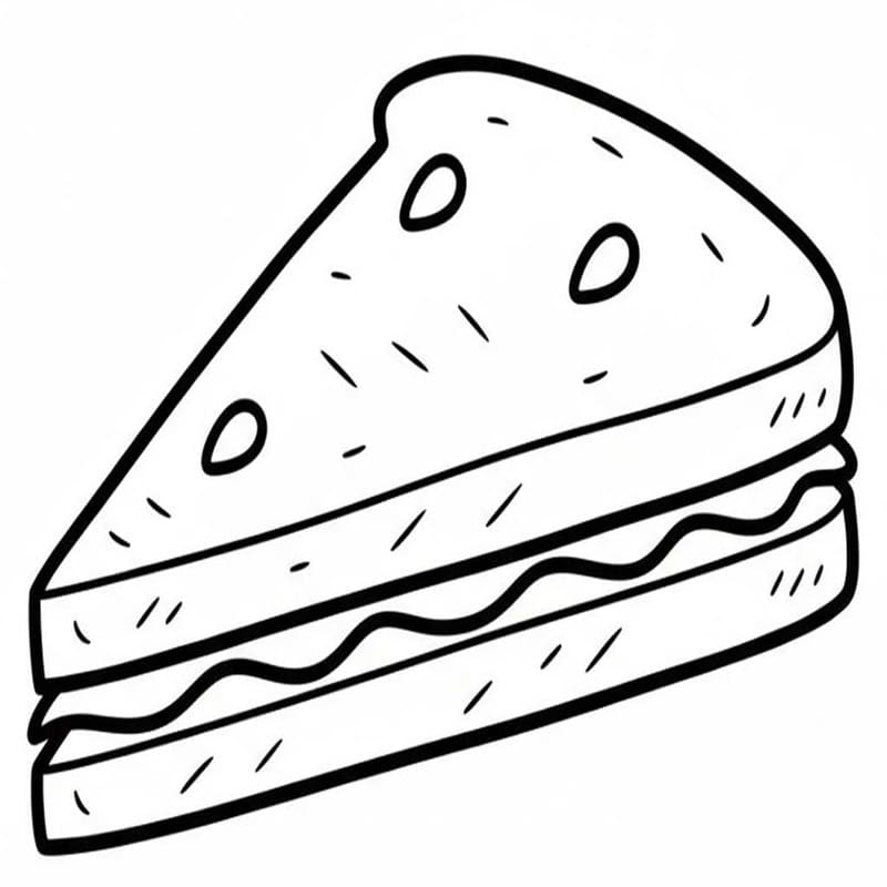Tekenen Sandwich voor kinderen