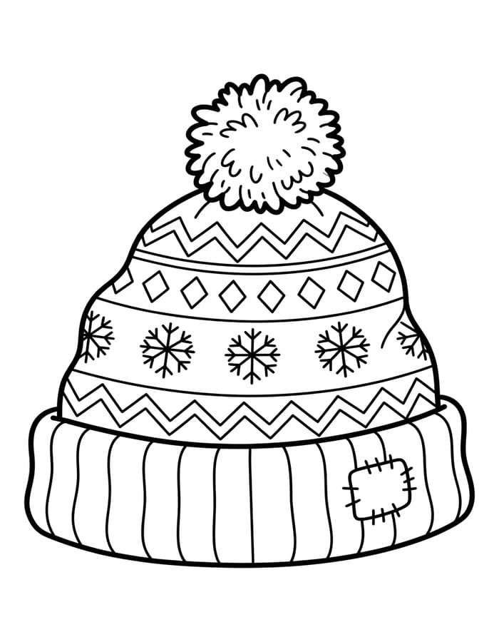 Tekenen Wintermuts voor kinderen